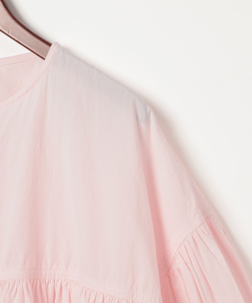 ORCIVAL（オーシバル）の「【ORCIVAL(オーシバル)】ギャザーロングスリーブブラウス（シャツ/ブラウス・レディース・ブラック/ピンク・FREE）」の6枚目の写真