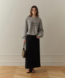 FOR YOUR EYES ONLY（フォー ユア アイズ オンリー）の「Prin Cotton Maxi Skirt (Black)（スカート）」