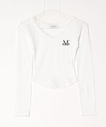 【MUCENT】ブランド直輸入正規品/MUCENT/SUNNIOR LACE V-NECK LONG SLEEVE T