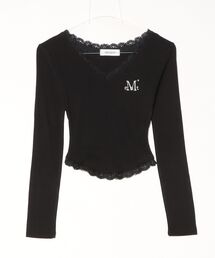 【MUCENT】ブランド直輸入正規品/MUCENT/SUNNIOR LACE V-NECK LONG SLEEVE T
