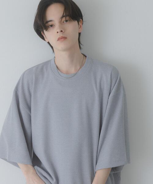 SENSE OF PLACE by URBAN RESEARCH（センスオブプレイスバイアーバンリサーチ）の「ソフトワッフルエクストラルーズTシャツ（Tシャツ/カットソー・メンズ・ベージュ/ブラウン/グレー・LARGE/MEDIUM）」の22枚目の写真