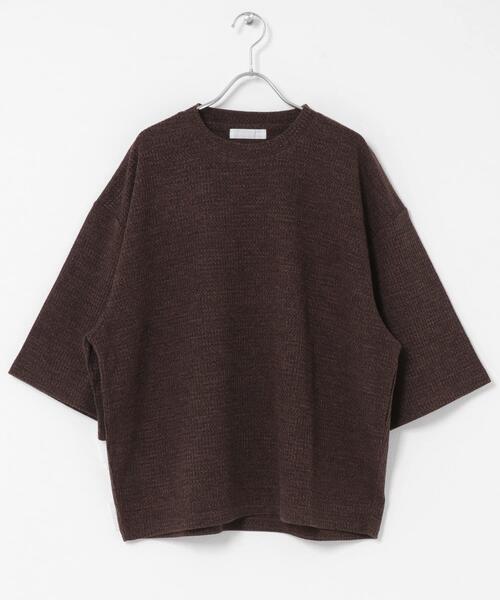 SENSE OF PLACE by URBAN RESEARCH（センスオブプレイスバイアーバンリサーチ）の「ソフトワッフルエクストラルーズTシャツ（Tシャツ/カットソー・メンズ・ベージュ/ブラウン/グレー・LARGE/MEDIUM）」の7枚目の写真