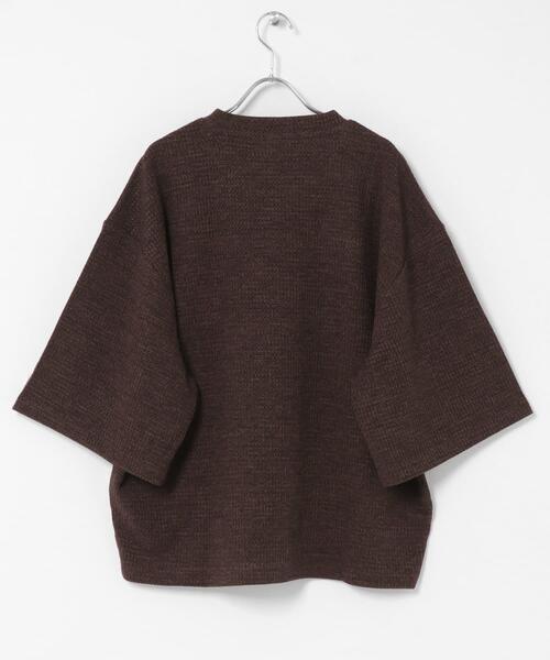 SENSE OF PLACE by URBAN RESEARCH（センスオブプレイスバイアーバンリサーチ）の「ソフトワッフルエクストラルーズTシャツ（Tシャツ/カットソー・メンズ・ベージュ/ブラウン/グレー・LARGE/MEDIUM）」の8枚目の写真