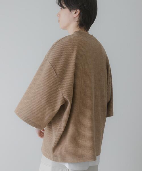 SENSE OF PLACE by URBAN RESEARCH（センスオブプレイスバイアーバンリサーチ）の「ソフトワッフルエクストラルーズTシャツ（Tシャツ/カットソー・メンズ・ベージュ/ブラウン/グレー・LARGE/MEDIUM）」の17枚目の写真