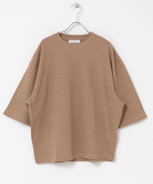 SENSE OF PLACE by URBAN RESEARCH（センスオブプレイスバイアーバンリサーチ）の「ソフトワッフルエクストラルーズTシャツ（Tシャツ/カットソー・メンズ・ベージュ/ブラウン/グレー・LARGE/MEDIUM）」の20枚目の写真