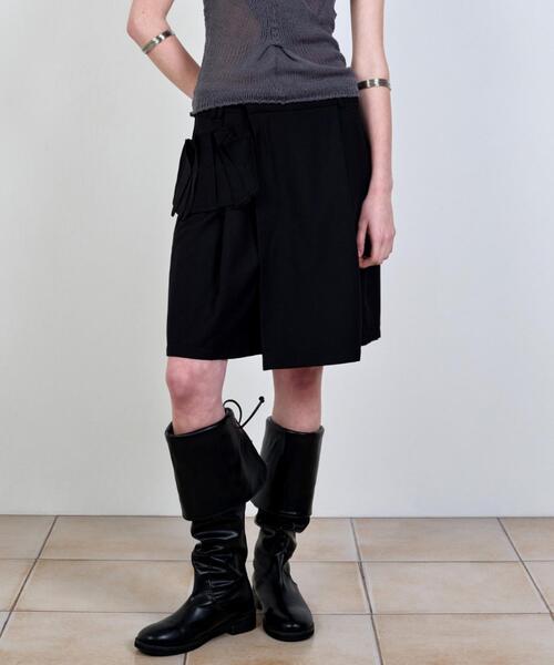 NACHE(ナチェ)の「NACHE/ナチェ/WRAP BERMUDA PANTS(スカート・レディース・ブラック・S/M)」の7枚目の写真