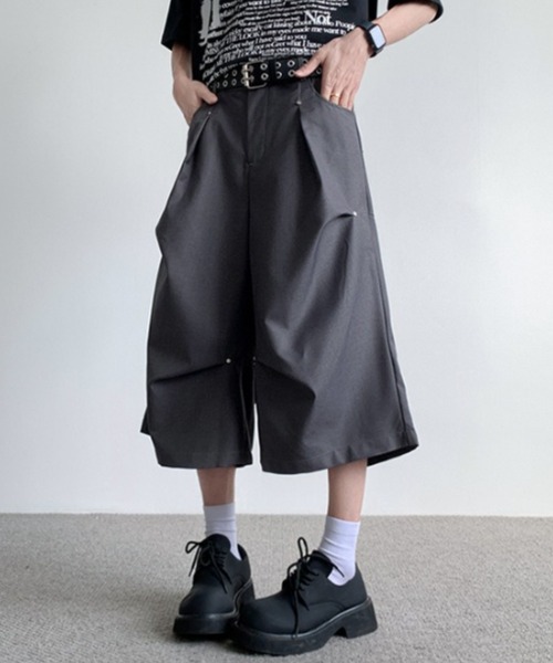 link lot（リンクロット）の「【バックゴム】リベットデザインクロップド変形スラックス（スラックス・メンズ・グレー/ブラック・L/M）」の10枚目の写真