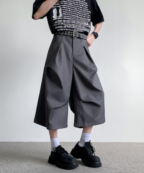 link lot（リンクロット）の「【バックゴム】リベットデザインクロップド変形スラックス（スラックス・メンズ・グレー/ブラック・L/M）」の8枚目の写真