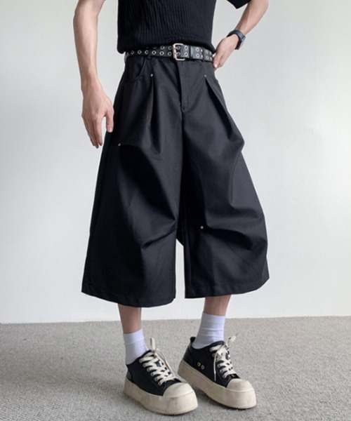 link lot（リンクロット）の「【バックゴム】リベットデザインクロップド変形スラックス（スラックス・メンズ・グレー/ブラック・L/M）」の3枚目の写真