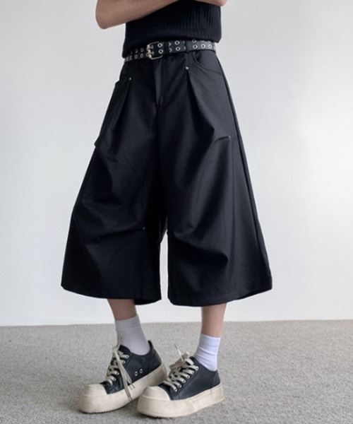 link lot（リンクロット）の「【バックゴム】リベットデザインクロップド変形スラックス（スラックス・メンズ・グレー/ブラック・L/M）」の5枚目の写真