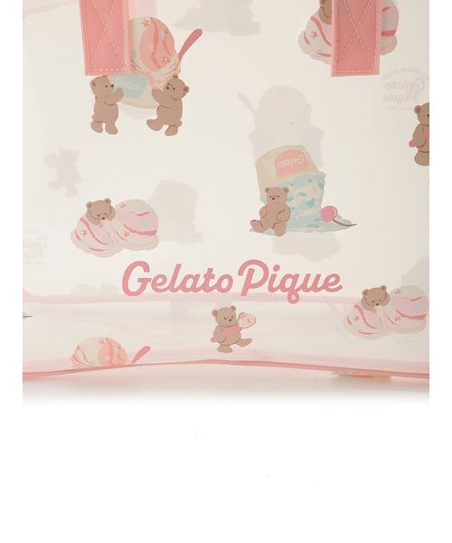 gelato pique（ジェラートピケ）の「【KIDS】アイスクリームベア柄PVCプールバッグ（トートバッグ・キッズ・ミント/ピンク・F）」の10枚目の写真