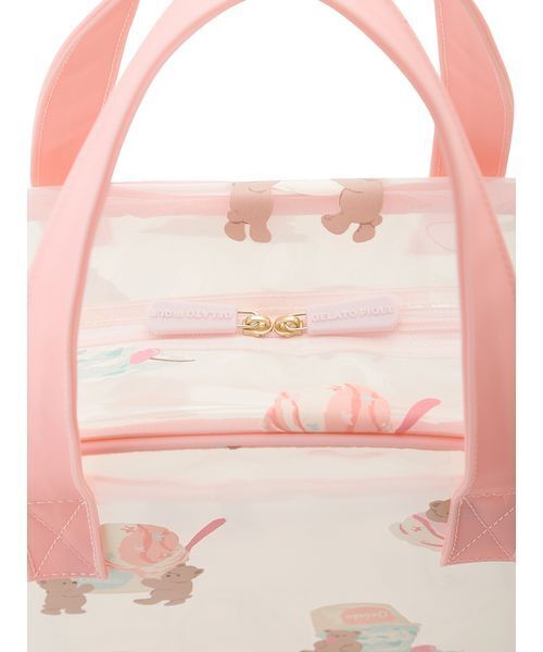 gelato pique（ジェラートピケ）の「【KIDS】アイスクリームベア柄PVCプールバッグ（トートバッグ・キッズ・ミント/ピンク・F）」の11枚目の写真