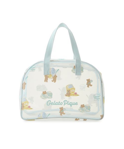 gelato pique（ジェラートピケ）の「【KIDS】アイスクリームベア柄PVCプールバッグ（トートバッグ・キッズ・ミント/ピンク・F）」の14枚目の写真