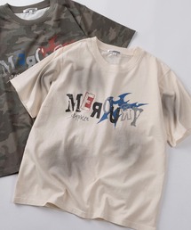 JUNGLE STORM（ジャングルストーム）の「【82】ピグメント加工 カモフラ柄 ロゴプリント ショート丈 クルーネックTシャツ/ユニセックス/レディース/メンズ（Tシャツ/カットソー）」