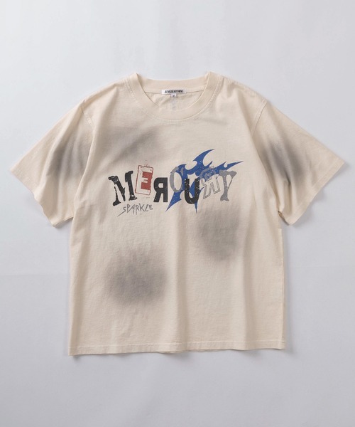 SlashDate(スラッシュデイト)の「【82】ピグメント加工 カモフラ柄 ロゴプリント ショート丈 クルーネックTシャツ/ユニセックス/レディース/メンズ(Tシャツ/カットソー・メンズ・ブラック/アイボリー/カーキ・M/L)」の11枚目の写真