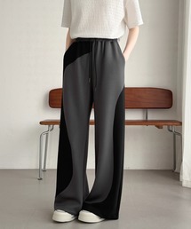 ABITOKYO（アビトーキョー）の「バイカラーアシメスウェットパンツ（スウェットパンツ）」