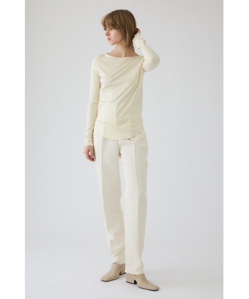 RIM.ARK(リムアーク)の「Soft touch comfy tops ソフトタッチコンフィトップス(Tシャツ/カットソー・レディース・ブラック/ダークブルー/ライトイエロー/杢グレー・FREE)」の7枚目の写真