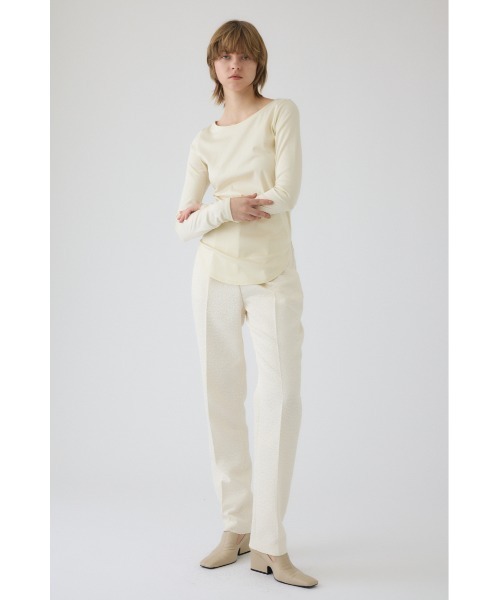 RIM.ARK(リムアーク)の「Soft touch comfy tops ソフトタッチコンフィトップス(Tシャツ/カットソー・レディース・ブラック/ダークブルー/ライトイエロー/杢グレー・FREE)」の8枚目の写真