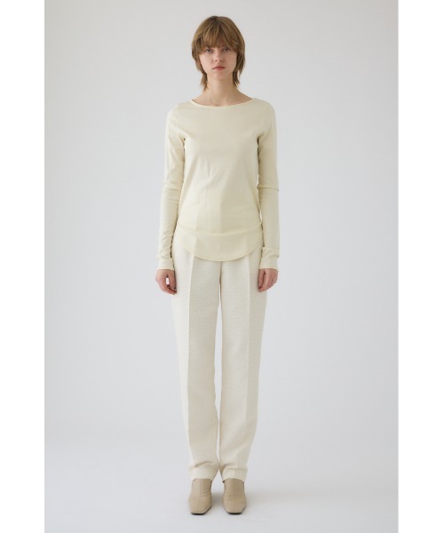 RIM.ARK(リムアーク)の「Soft touch comfy tops ソフトタッチコンフィトップス(Tシャツ/カットソー・レディース・ブラック/ダークブルー/ライトイエロー/杢グレー・FREE)」の10枚目の写真