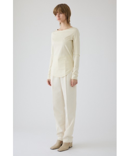 RIM.ARK(リムアーク)の「Soft touch comfy tops ソフトタッチコンフィトップス(Tシャツ/カットソー・レディース・ブラック/ダークブルー/ライトイエロー/杢グレー・FREE)」の11枚目の写真