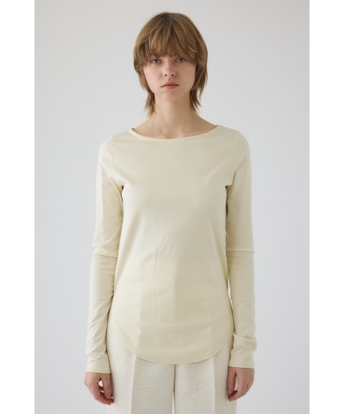 RIM.ARK(リムアーク)の「Soft touch comfy tops ソフトタッチコンフィトップス(Tシャツ/カットソー・レディース・ブラック/ダークブルー/ライトイエロー/杢グレー・FREE)」の12枚目の写真
