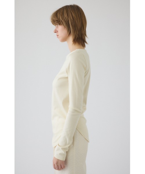 RIM.ARK(リムアーク)の「Soft touch comfy tops ソフトタッチコンフィトップス(Tシャツ/カットソー・レディース・ブラック/ダークブルー/ライトイエロー/杢グレー・FREE)」の14枚目の写真