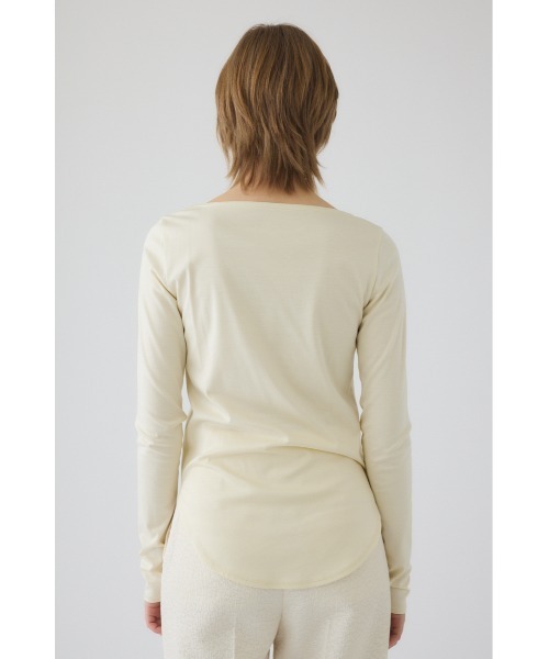 RIM.ARK(リムアーク)の「Soft touch comfy tops ソフトタッチコンフィトップス(Tシャツ/カットソー・レディース・ブラック/ダークブルー/ライトイエロー/杢グレー・FREE)」の15枚目の写真