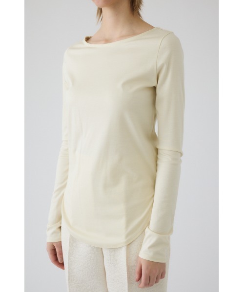 RIM.ARK(リムアーク)の「Soft touch comfy tops ソフトタッチコンフィトップス(Tシャツ/カットソー・レディース・ブラック/ダークブルー/ライトイエロー/杢グレー・FREE)」の17枚目の写真