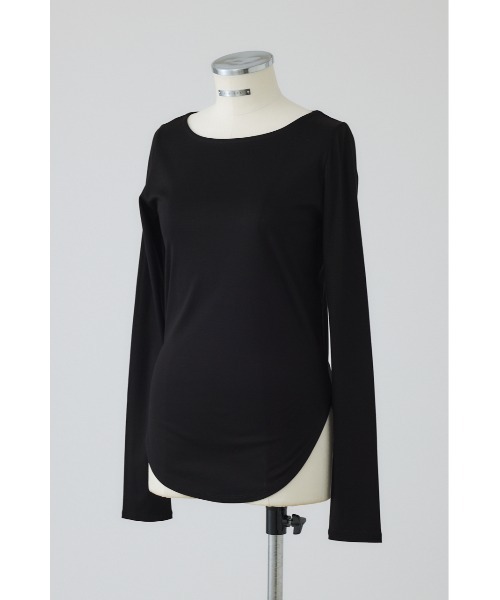 RIM.ARK(リムアーク)の「Soft touch comfy tops ソフトタッチコンフィトップス(Tシャツ/カットソー・レディース・ブラック/ダークブルー/ライトイエロー/杢グレー・FREE)」の18枚目の写真