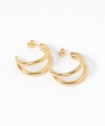 ステンレスダブルフープピアス / 660713