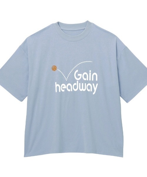 Belle Maison(ベルメゾン)の「抗菌防臭プリントビッグシルエット半袖Tシャツ(Tシャツ/カットソー・キッズ・ブルー系/ベージュ/ブルー系1・140/150/160/170)」の1枚目の写真