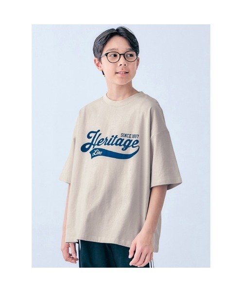 Belle Maison(ベルメゾン)の「抗菌防臭プリントビッグシルエット半袖Tシャツ(Tシャツ/カットソー・キッズ・ブルー系/ベージュ/ブルー系1・140/150/160/170)」の5枚目の写真