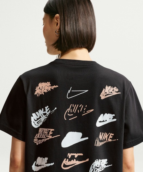 NIKE（ナイキ）の「ナイキ NIKE ナイキ   NSW クラシック BF ST5 S/S Tシャツ（Tシャツ/カットソー・レディース・ブラック/ブラウン・S/M/L/XL）」の8枚目の写真