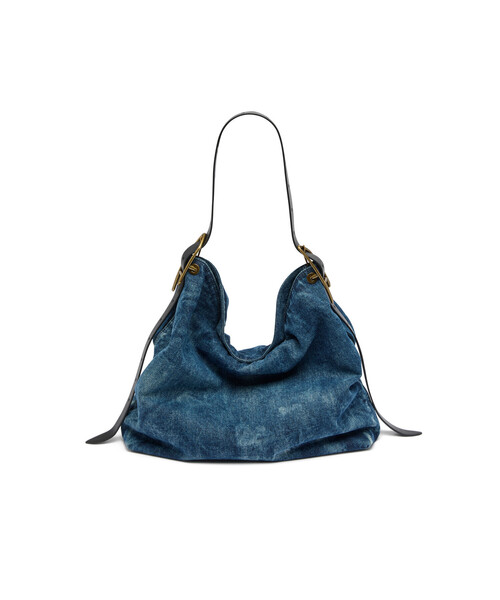 DIESEL(ディーゼル)の「ウィメンズ ホーボーバッグ D-LINE HOBO(ショルダーバッグ・レディース・インディゴブルー・UNI)」の1枚目の写真