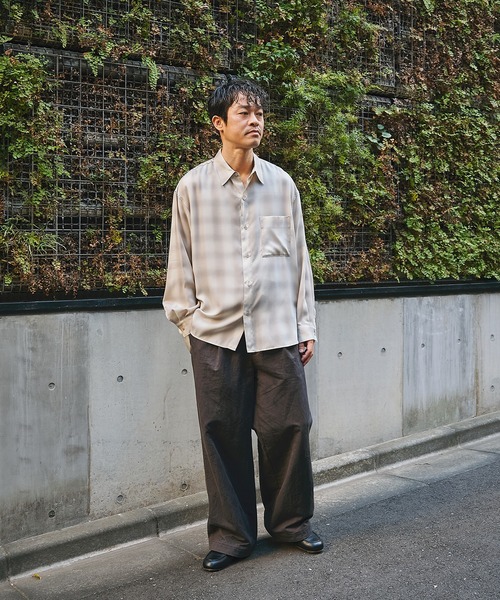 STUDIOUS(ステュディオス)の「【STUDIOUS】CupraAmunzen Shirts(シャツ/ブラウス・メンズ・ベージュ/ブラウン/ネイビー・2/1/3)」の13枚目の写真