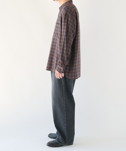 STUDIOUS(ステュディオス)の「【STUDIOUS】CupraAmunzen Shirts(シャツ/ブラウス・メンズ・ベージュ/ブラウン/ネイビー・2/1/3)」の20枚目の写真