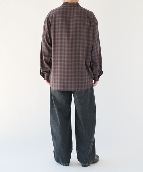 STUDIOUS(ステュディオス)の「【STUDIOUS】CupraAmunzen Shirts(シャツ/ブラウス・メンズ・ベージュ/ブラウン/ネイビー・2/1/3)」の4枚目の写真