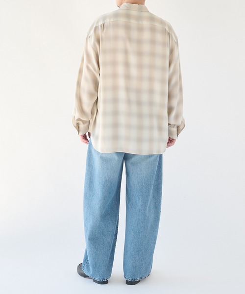 STUDIOUS(ステュディオス)の「【STUDIOUS】CupraAmunzen Shirts(シャツ/ブラウス・メンズ・ベージュ/ブラウン/ネイビー・2/1/3)」の7枚目の写真