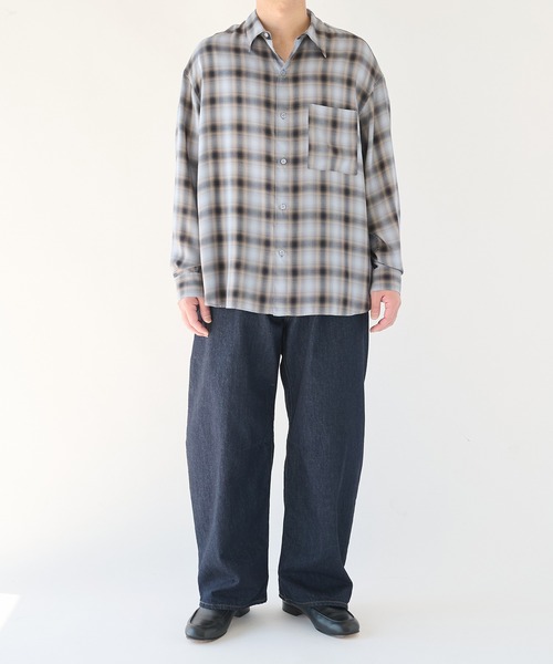 STUDIOUS(ステュディオス)の「【STUDIOUS】CupraAmunzen Shirts(シャツ/ブラウス・メンズ・ベージュ/ブラウン/ネイビー・2/1/3)」の8枚目の写真