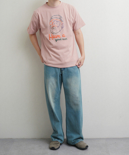 Duckster(ダックスター)の「DUCKSTER TC度詰め天竺 OJISANフェイスグラフィック 半袖Tシャツ(Tシャツ/カットソー・メンズ・ミント/ホワイト/ライトピンク・MEDIUM/LARGE/X-LARGE)」の9枚目の写真