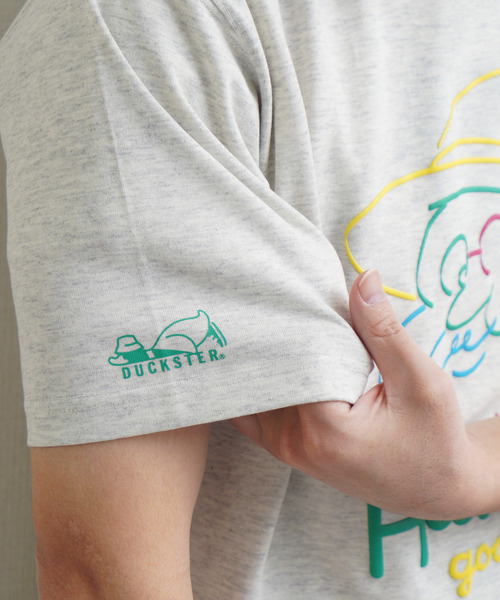 Duckster(ダックスター)の「DUCKSTER TC度詰め天竺 OJISANフェイスグラフィック 半袖Tシャツ(Tシャツ/カットソー・メンズ・ミント/ホワイト/ライトピンク・MEDIUM/LARGE/X-LARGE)」の8枚目の写真