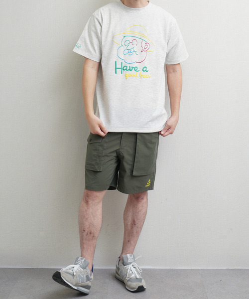 Duckster(ダックスター)の「DUCKSTER TC度詰め天竺 OJISANフェイスグラフィック 半袖Tシャツ(Tシャツ/カットソー・メンズ・ミント/ホワイト/ライトピンク・MEDIUM/LARGE/X-LARGE)」の5枚目の写真