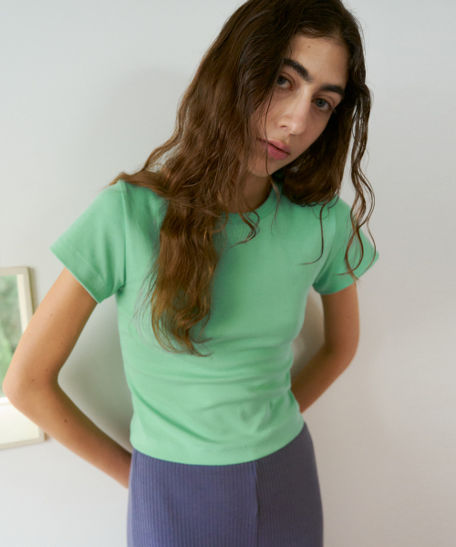 38COMEONCOMMON(38カモンコモン)の「Slim 90s T-Shirts (Green Mint)(Tシャツ/カットソー・レディース・その他・FREE)」の2枚目の写真