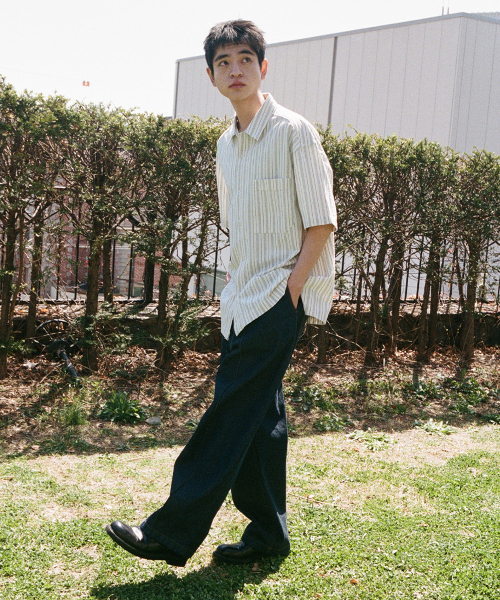 HORLISUN(ホーリーサン)の「Joshua Chambray Stripe Shirt Ecru(シャツ/ブラウス・メンズ・その他・LARGE/MEDIUM/SMALL)」の9枚目の写真
