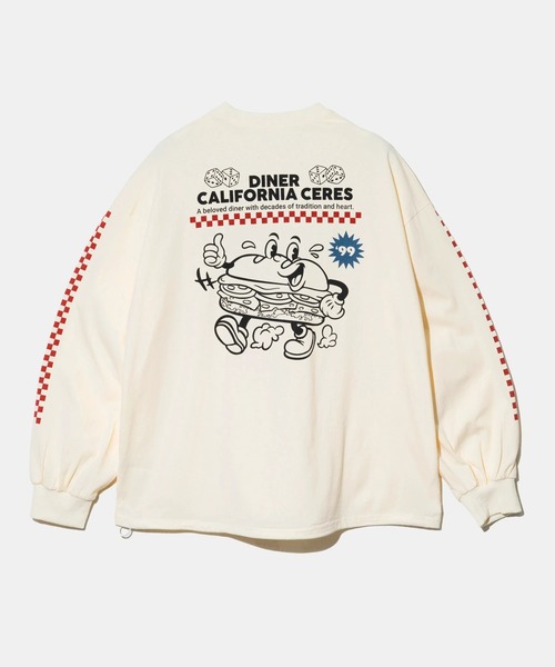 go slow caravan（ゴースローキャラバン）の「en haut/アン オート　ダイナー ロンTEE（ベスト・レディース・ネイビー/チャコールグレー/アイボリー・FREE）」の2枚目の写真