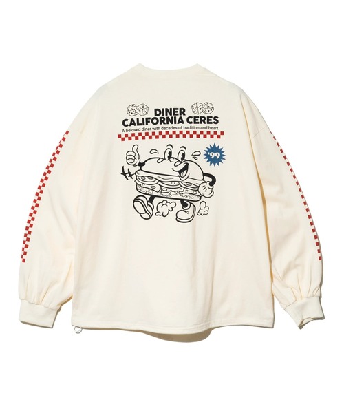 go slow caravan（ゴースローキャラバン）の「en haut/アン オート　ダイナー ロンTEE（ベスト・レディース・ネイビー/チャコールグレー/アイボリー・FREE）」の13枚目の写真