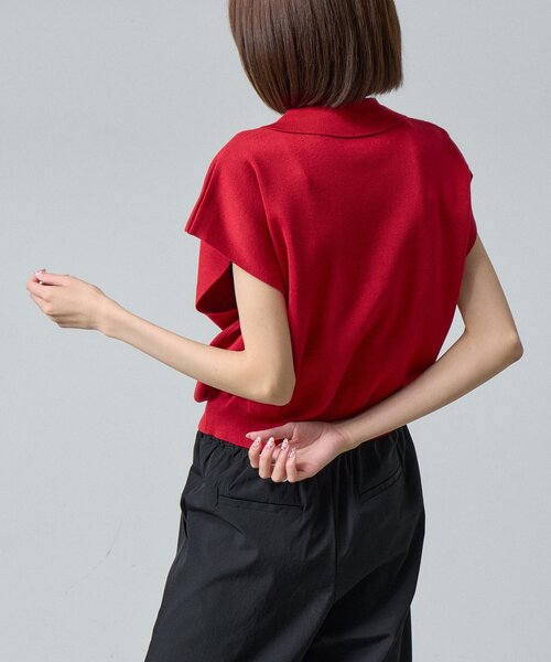 goocy（グーシー）の「ビッグポケットWジップカーディガン（カーディガン/ボレロ・レディース・ネイビー/グレー/レッド・FREE）」の4枚目の写真