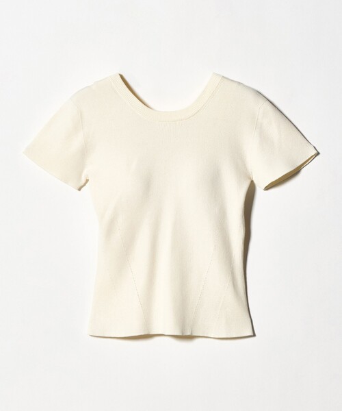 NICENICE MOMENT（ナイスナイスモーメント）の「＜NICENICE MOMENT＞バックオープン ニットTシャツ（その他アンダーウェア/インナー・レディース・ブラウン系/ブラック/ホワイト・FREE）」の2枚目の写真