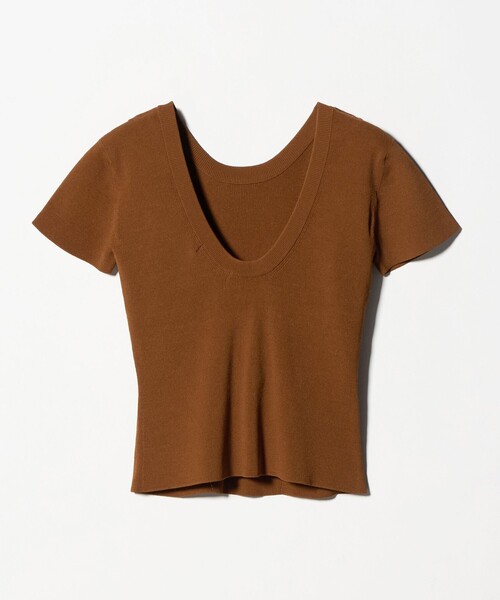 NICENICE MOMENT（ナイスナイスモーメント）の「＜NICENICE MOMENT＞バックオープン ニットTシャツ（その他アンダーウェア/インナー・レディース・ブラウン系/ブラック/ホワイト・FREE）」の4枚目の写真