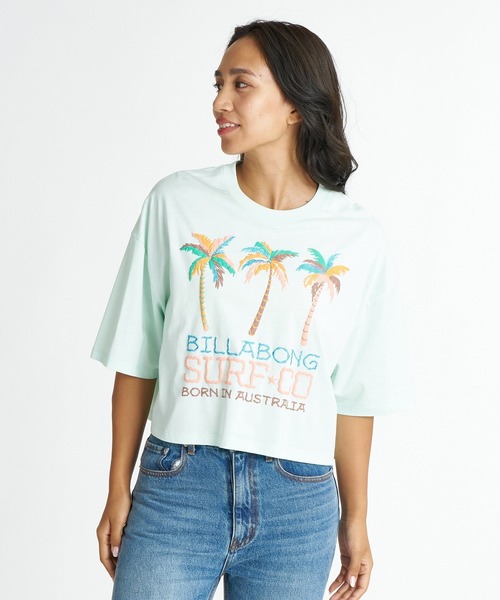 BILLABONG(ビラボン)の「BILLABONG ウィメンズ FOUND IT PARADISE LS CROPPED TEE Tシャツ 【2026年夏モデル】(Tシャツ/カットソー・レディース・ホワイト/オフホワイト/イエロー系その他/グリーン系その他・MEDIUM)」の1枚目の写真